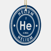 Helium Element Blue Ceramic Ornement (Droite)
