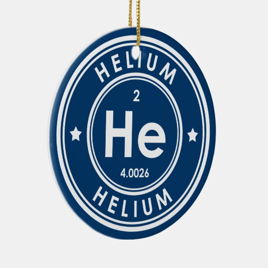 Helium Element Blue Ceramic Ornement (Droite)