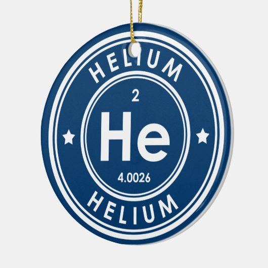 Helium Element Blue Ceramic Ornement (Gauche)