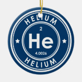 Helium Element Blue keramisch siermiddel Ornament (Voorkant)