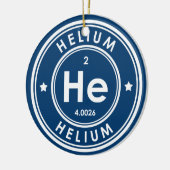 Helium Element Blue keramisch siermiddel Ornament (Links)