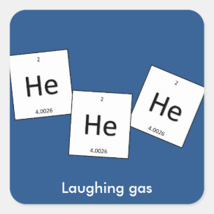 Helium Hehehe Laughing Gas Element Sticker