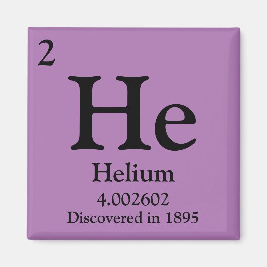 Helium periodiek systeem magneet (Voorkant)