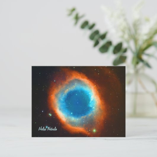 Helix Nebula, Galaxies en sterren Briefkaart (Staand voorkant)