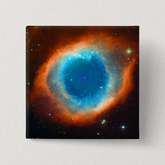 Helix Nebula, Galaxies en sterren Vierkante Button 5,1 Cm (Voorkant)