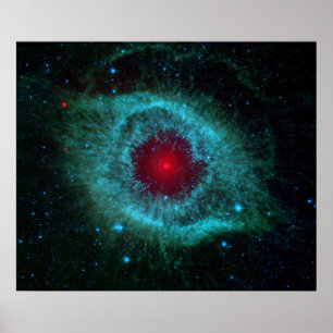 Helix Nebula van Spitzer. Poster