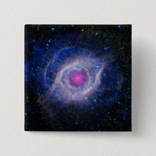 Helix Nebula Vierkante Button 5,1 Cm (Voorkant)