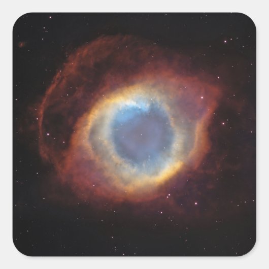 Helix Nebula Vierkante Sticker (Voorkant)