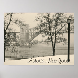 Hell Gate Bridge, Astoria, NY Poster de style Vint