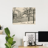 Hell Gate Bridge, Astoria, NY Poster de style Vint (Bureau à domicile)