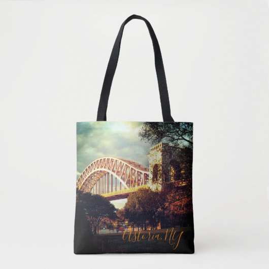 Hell Gate Bridge in Autumn, Astoria, NY Canvas tas (Voorkant)