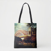 Hell Gate Bridge in Autumn, Astoria, NY Canvas tas (Voorkant)