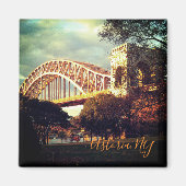 "Hell Gate Bridge in Autumn" Magneet (Voorkant)