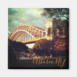 "Hell Gate Bridge in Autumn" Magneet