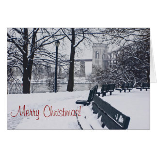 Hell Gate Bridge Merry-kerstkaart