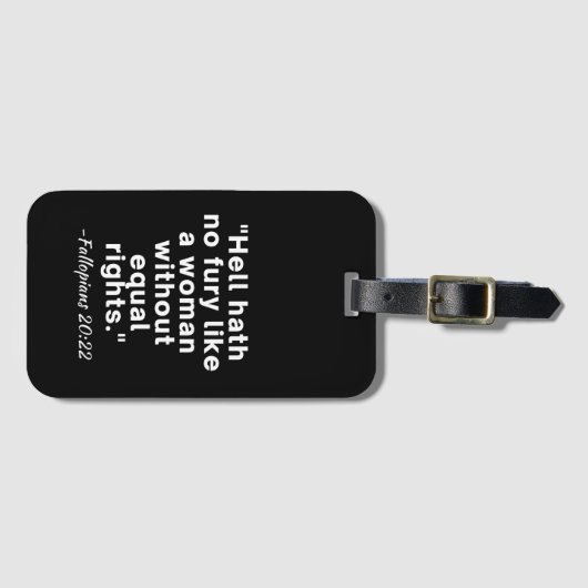 Hell Hath No Fury Equal Rights Quote Bagagelabel (Voorkant (horizontaal))