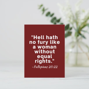 Hell Hath No Fury Equal Rights Quote Briefkaart