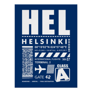 HELL Helsinki Luchthaven Perfect Poster