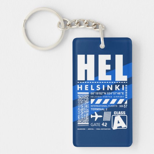 HELL Helsinki Luchthaven Sleutelhanger (Voorkant)