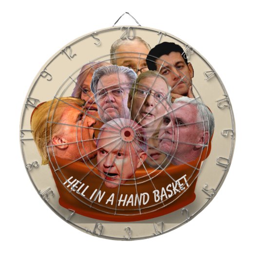 Hell in a Handbasket 2017 Gepersonaliseerd Dartbord (Voorkant)