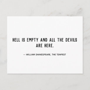 Hell is Empty Quote Briefkaart