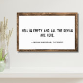 Hell is Empty Quote Poster