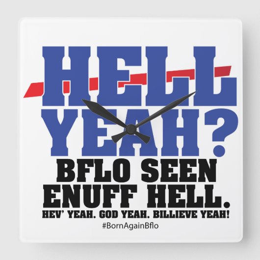 HELL JA? VIERKANTE KLOK (Voorkant)
