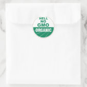 Hell No GMO Organisch Ronde Sticker (Tas)