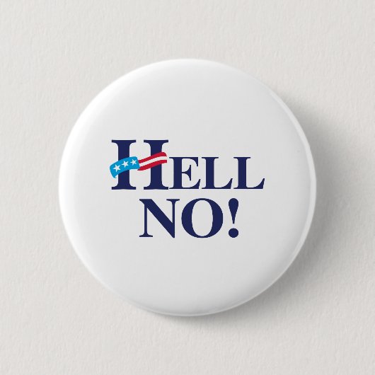 Hell No Hillary -.png Ronde Button 5,7 Cm (Voorkant)