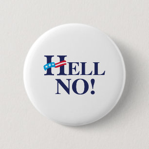 Hell No Hillary -.png Ronde Button 5,7 Cm