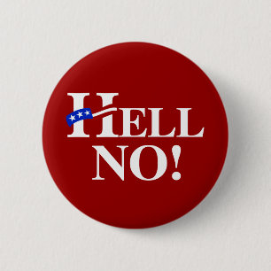 Hell No Hillary - white -.png Ronde Button 5,7 Cm