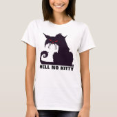 HELL NO KITTY, drôles T-shirts de chat (Devant)