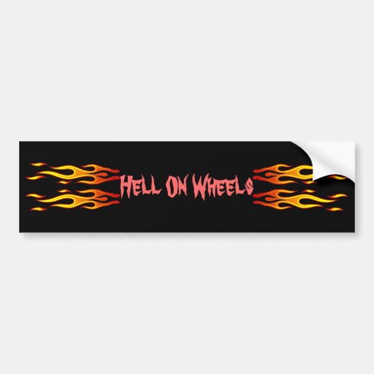 Hell On Wheels Bumpersticker (Voorkant)