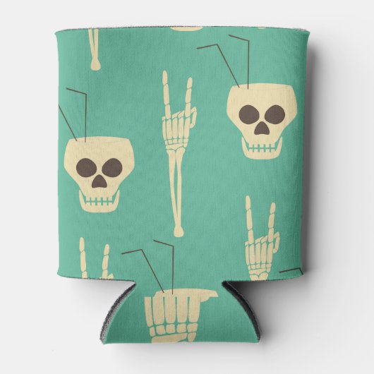 Hell Party: Skelet Halloween Design Blikjeskoeler (Voorkant)