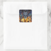 Hell wings II. Vierkante Sticker (Tas)