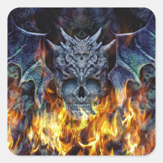 Hell wings II. Vierkante Sticker