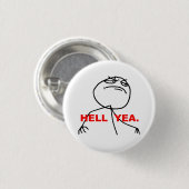Hell Yea Rage Face Meme Ronde Button 3,2 Cm (Voorkant /achterkant)
