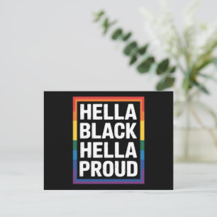 Hella Black Hella Trots Afrikaans-Amerikaanse HBT Briefkaart