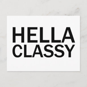 HELLA CLASSY Funny Rude All Petten T-Shirt Briefkaart