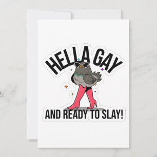 Hella Gay en klaar om grappige LGBTQ te doden Feestdagenkaart