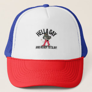Hella Gay en klaar om grappige LGBTQ te doden Trucker Pet