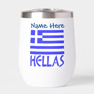 Hellas en Griekse vlag Blauw Personalisatie