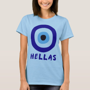 Hellas Grieks Oog van de Kwaad Willende Vrouwen Bl T-shirt
