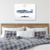 Hellcat VF-10 USS Enterprise Canvas Afdruk (Insitu (Slaapkamer))