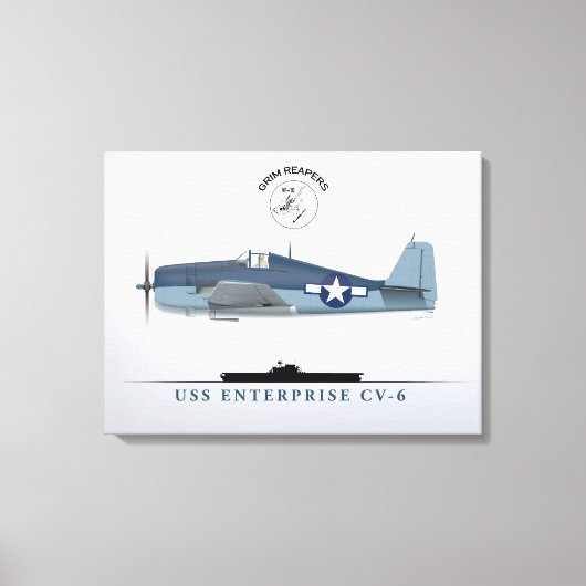 Hellcat VF-10 USS Enterprise Canvas Afdruk (Voorkant)
