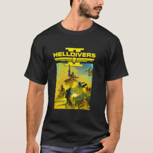 Helldivers 2 Sony Playstation videogame groep sleu T-shirt