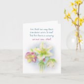 Hellebore fleurs condolences carte de sympathie (Fleur jaune)