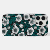 Hellebores blancs avec feuilles bleus (Verso Horizontal)