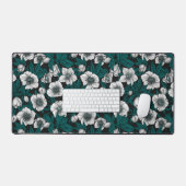 Hellebores blancs avec feuilles bleus (Clavier et souris)