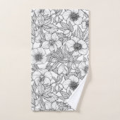 Hellebores en noir et blanc (Serviette à main)